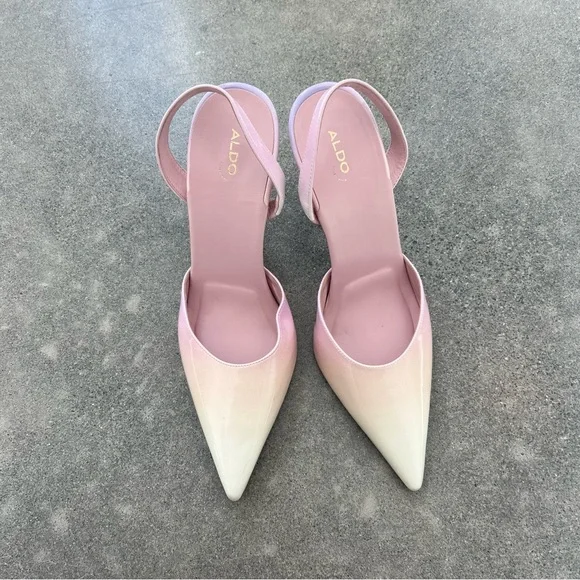 Aldo Shoes Aldo Pink And Cream Slingback Heels Poshmark